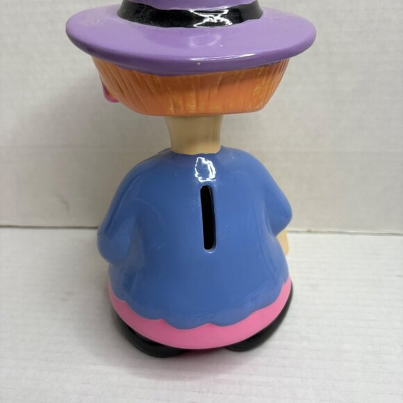 Ceramic Bobble Head Bingo Lady Coin Bank Figurine Colorful Money Savings Gift - Picture 3 of 9